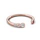 5 - Makena Lab Grown Diamonds and Pink Tourmaline Open Wedding Band 