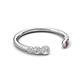5 - Makena Lab Grown Diamonds and Pink Tourmaline Open Wedding Band 