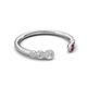 5 - Makena Lab Grown Diamonds and Rhodolite Garnet Open Wedding Band 