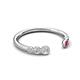 5 - Makena Lab Grown Diamonds and Ruby Open Wedding Band 