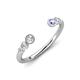 4 - Makena Lab Grown Diamonds and Tanzanite Open Wedding Band 