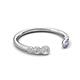 5 - Makena Lab Grown Diamonds and Tanzanite Open Wedding Band 