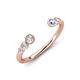 4 - Makena Lab Grown Diamonds and Tanzanite Open Wedding Band 