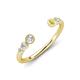4 - Makena Lab Grown Diamonds and Yellow Sapphire Open Wedding Band 
