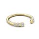 5 - Makena Lab Grown Diamonds and Yellow Sapphire Open Wedding Band 