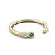5 - Makena Created Alexandrite and Lab Grown Diamonds Open Wedding Band 