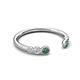 5 - Makena Created Alexandrite and Lab Grown Diamonds Open Wedding Band 
