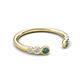 5 - Makena Created Alexandrite and Lab Grown Diamonds Open Wedding Band 
