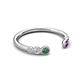 5 - Makena Created Alexandrite and Amethyst Open Wedding Band 