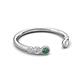 5 - Makena Created Alexandrite and Aquamarine Open Wedding Band 