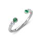 4 - Makena Created Alexandrite and Emerald Open Wedding Band 