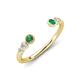 4 - Makena Created Alexandrite and Emerald Open Wedding Band 