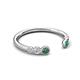 5 - Makena Created Alexandrite and Emerald Open Wedding Band 