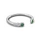 5 - Makena Created Alexandrite and Green Garnet Open Wedding Band 