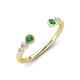 4 - Makena Created Alexandrite and Green Garnet Open Wedding Band 