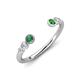 4 - Makena Created Alexandrite and Green Garnet Open Wedding Band 