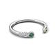 5 - Makena Created Alexandrite and Peridot Open Wedding Band 