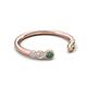 5 - Makena Created Alexandrite and Peridot Open Wedding Band 