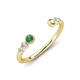 4 - Makena Created Alexandrite and Peridot Open Wedding Band 