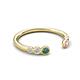 5 - Makena Created Alexandrite and Pink Sapphire Open Wedding Band 