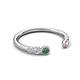 5 - Makena Created Alexandrite and Pink Sapphire Open Wedding Band 