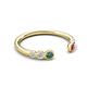 5 - Makena Created Alexandrite and Ruby Open Wedding Band 