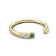 5 - Makena Created Alexandrite and Yellow Diamond Open Wedding Band 