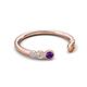 5 - Makena Amethyst and Citrine Open Wedding Band 