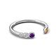 5 - Makena Amethyst and Citrine Open Wedding Band 