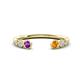 1 - Makena Amethyst and Citrine Open Wedding Band 