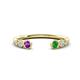 1 - Makena Amethyst and Green Garnet Open Wedding Band 