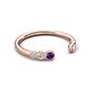 5 - Makena Amethyst and Pink Sapphire Open Wedding Band 