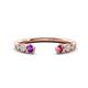 1 - Makena Amethyst and Pink Tourmaline Open Wedding Band 