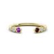 1 - Makena Amethyst and Red Garnet Open Wedding Band 