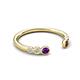 5 - Makena Amethyst and Red Garnet Open Wedding Band 
