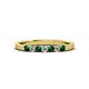 2 - Fiala 2.00 mm Emerald and Diamond Wedding Band 
