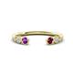 1 - Makena Amethyst and Rhodolite Garnet Open Wedding Band 