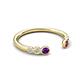 5 - Makena Amethyst and Rhodolite Garnet Open Wedding Band 