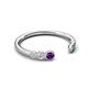 5 - Makena Amethyst and Created Alexandrite Open Wedding Band 