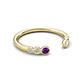 5 - Makena Amethyst and Aquamarine Open Wedding Band 