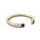 5 - Makena Amethyst and Black Diamond Open Wedding Band 