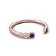 5 - Makena Amethyst and Black Diamond Open Wedding Band 