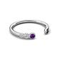 5 - Makena Amethyst and Black Diamond Open Wedding Band 