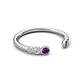 5 - Makena Amethyst and Blue Diamond Open Wedding Band 