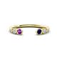 1 - Makena Amethyst and Blue Sapphire Open Wedding Band 