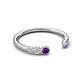 5 - Makena Amethyst and Tanzanite Open Wedding Band 