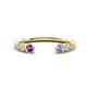1 - Makena Amethyst and Tanzanite Open Wedding Band 