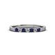 2 - Fiala 2.00 mm Blue Sapphire and Diamond Wedding Band 