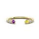 1 - Makena Amethyst and Yellow Diamond Open Wedding Band 