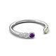 5 - Makena Amethyst and Yellow Diamond Open Wedding Band 